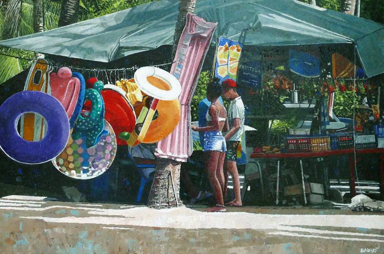 Beach Bargains Painting by Dwight Baird Saatchi Art