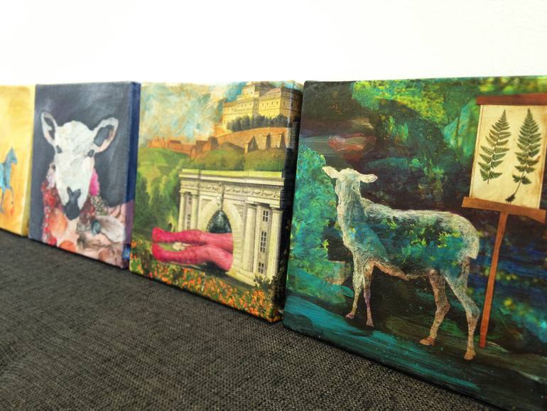 Original Figurative Nature Collage by Ann Lundin