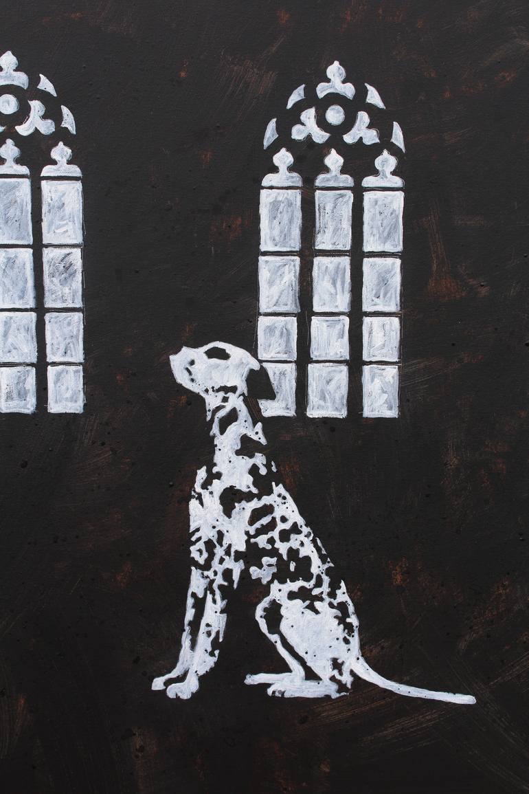 Original Figurative Dogs Painting by Ann Lundin