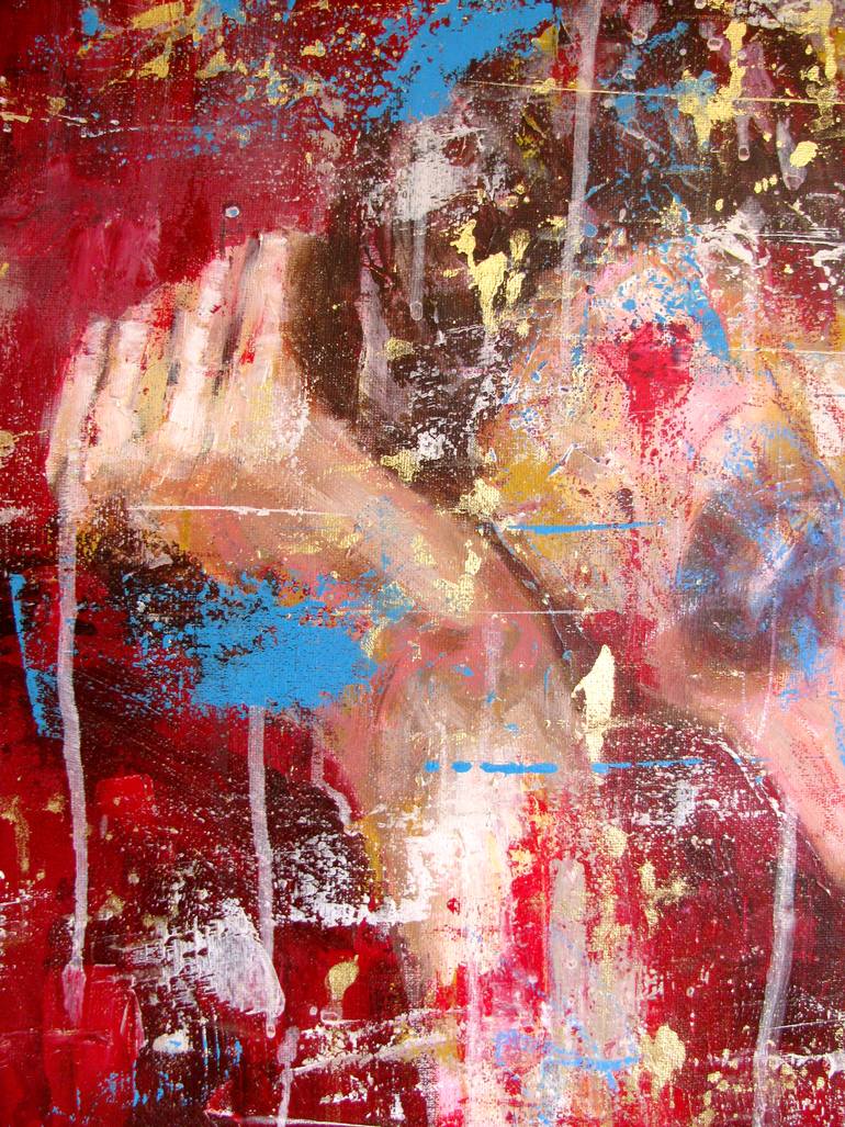 Original Abstract Expressionism People Painting by Anouk Brusse
