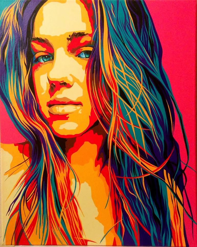 Pop Art self-portrait Painting by Zhanna Zharr | Saatchi Art
