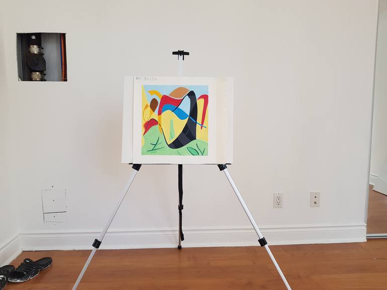 Original Conceptual Abstract Painting by Hamid Khayyamzadeh