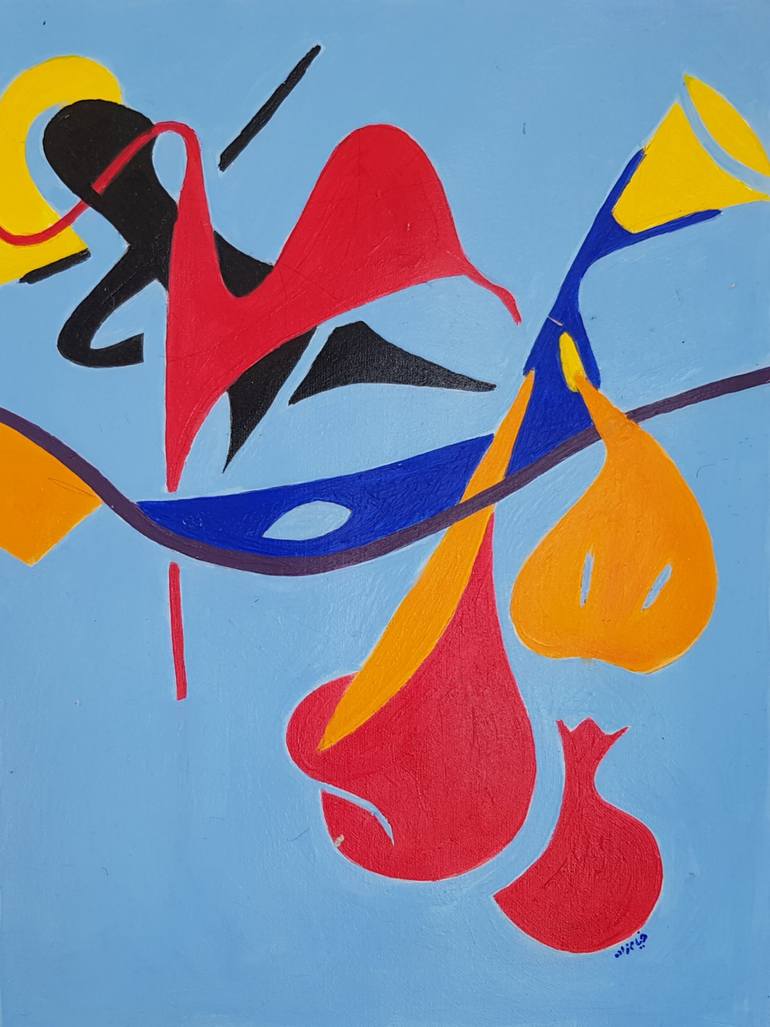 Print of Abstract Paintings by Hamid Khayyamzadeh