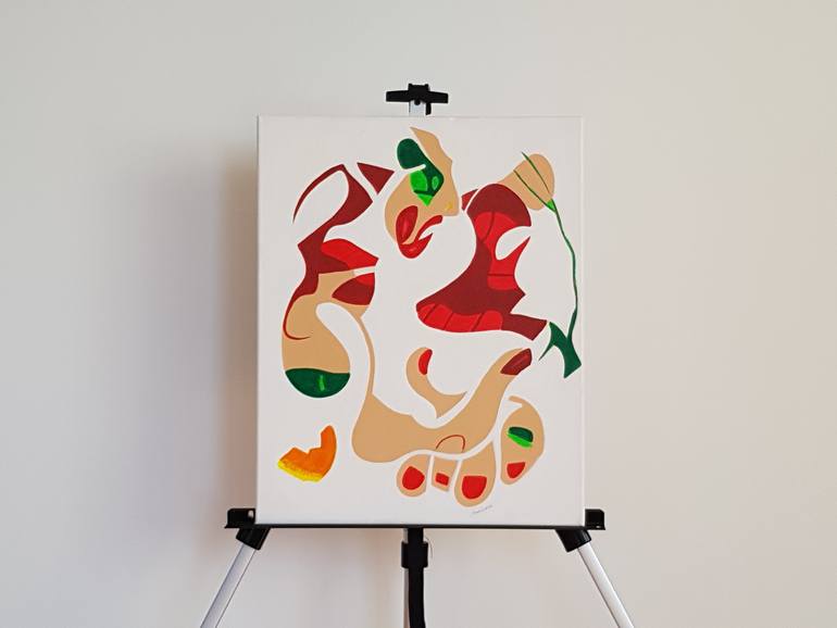 Original Abstract Expressionism Abstract Painting by Hamid Khayyamzadeh