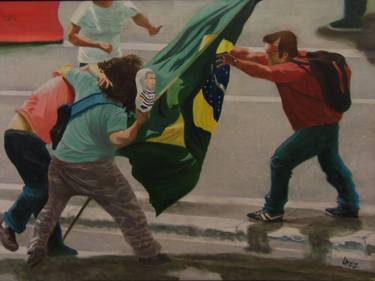 Original Conceptual Political Paintings by Luiz Alexandre Lazz