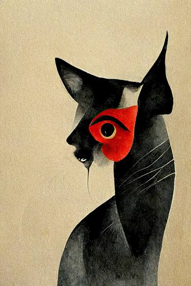 Original Surrealism Cats Paintings by Bob Orsillo