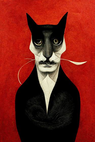 Original Surrealism Cats Paintings by Bob Orsillo