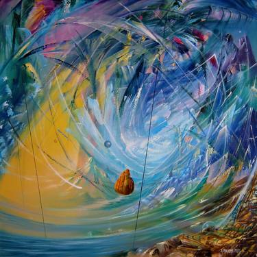 Original Abstract Expressionism Fantasy Paintings by Alexandr Mikushev