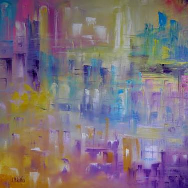 Print of Abstract Expressionism Cities Paintings by Alexandr Mikushev