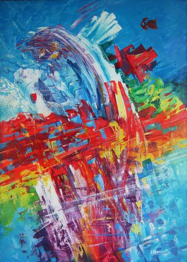 Original Abstract Expressionism Abstract Paintings by Alexandr Mikushev