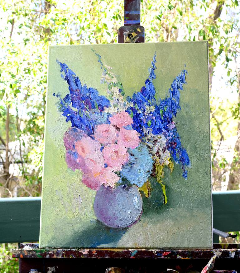 Original Expressionism Floral Painting by Suren Nersisyan