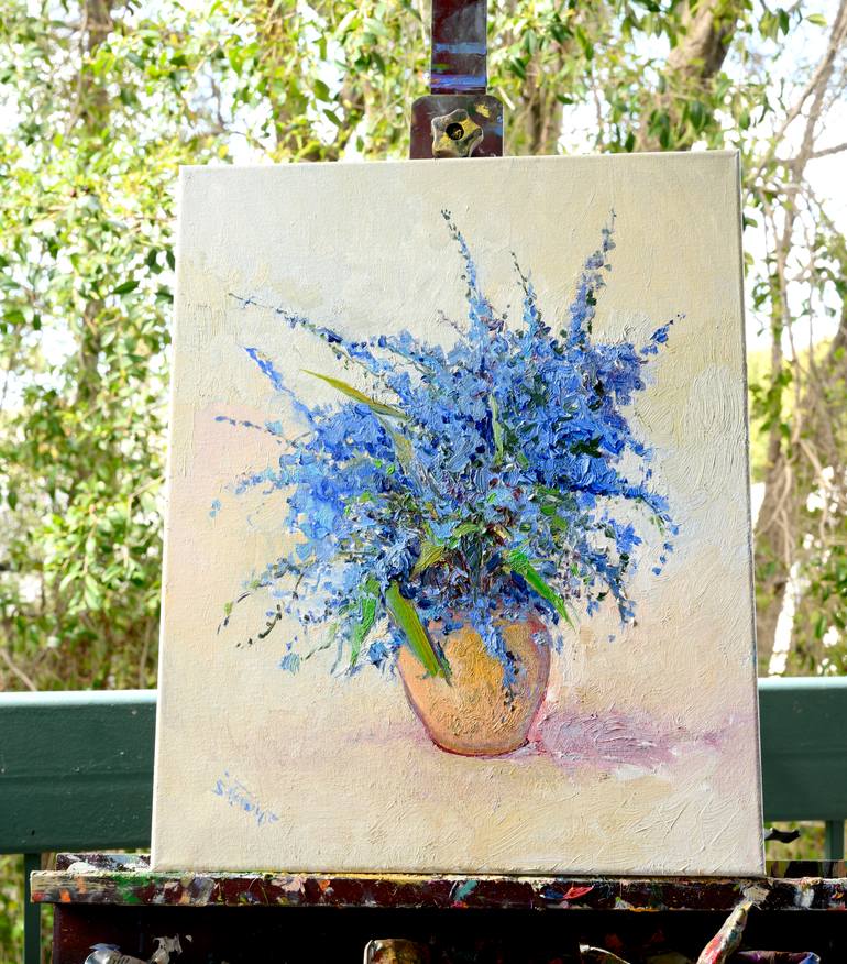 Original Impressionism Floral Painting by Suren Nersisyan