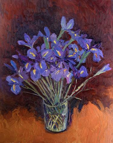 Dutch Irise Flowers in the Vase thumb