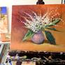 the work on the easel