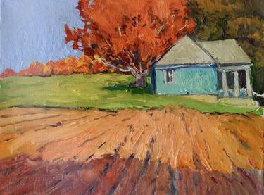 Farmhouse in Vermont, Fall Landscape thumb