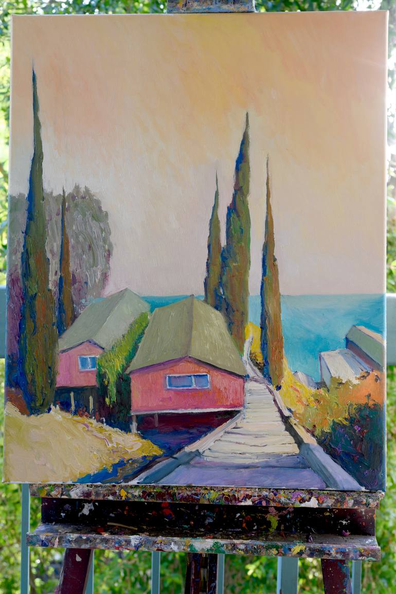 Original Impressionism Landscape Painting by Suren Nersisyan