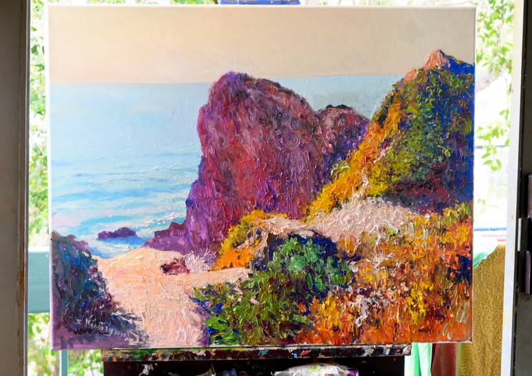 Original Impressionism Seascape Painting by Suren Nersisyan