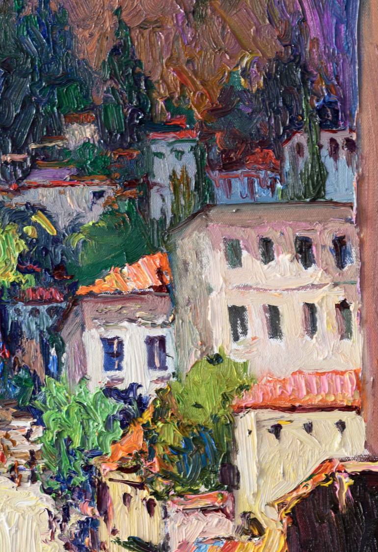 Original Impressionism Cities Painting by Suren Nersisyan