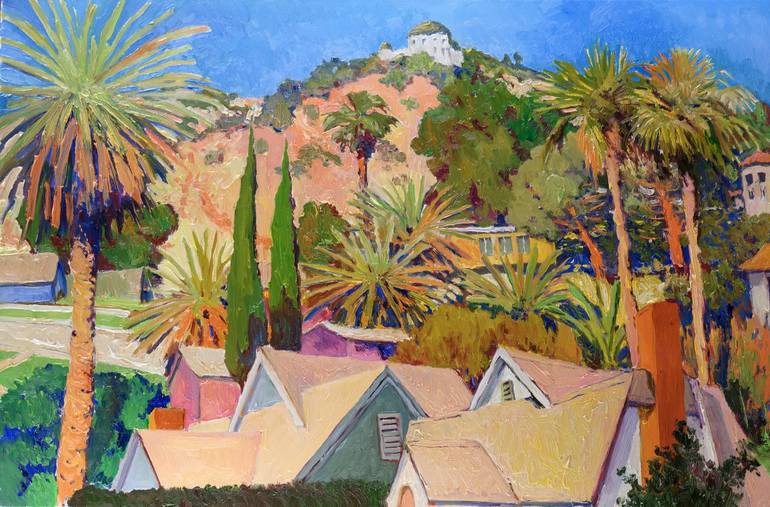 Hollywood Hills Hollywood CA Canvas Wall Art - 36 x 12