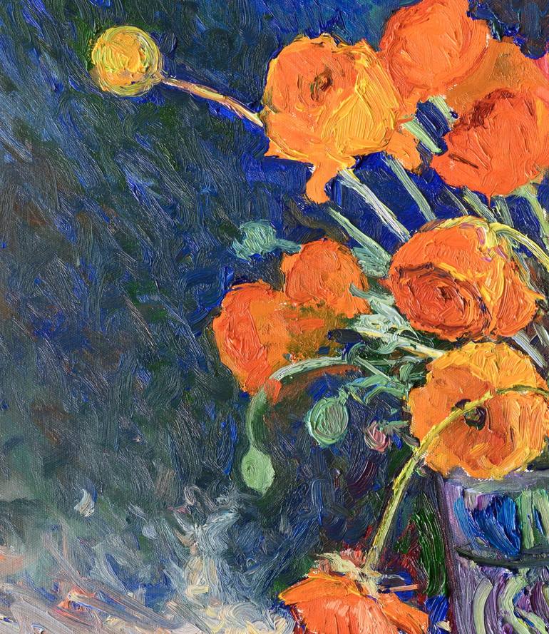 Original Floral Painting by Suren Nersisyan