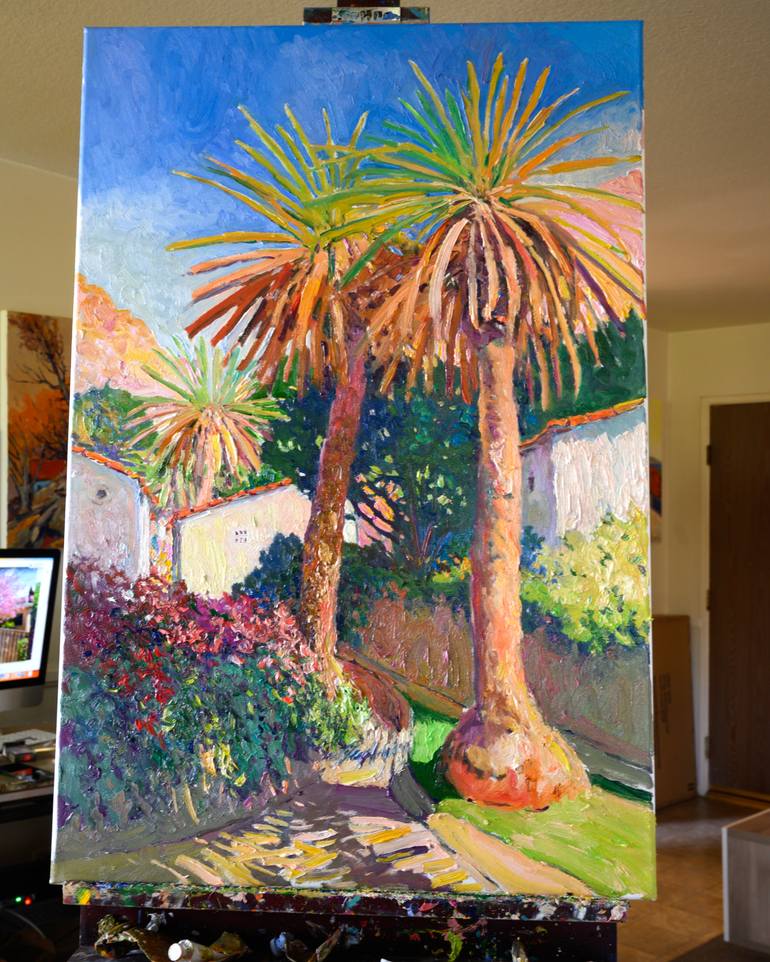 Palm Trees Painting by Suren Nersisyan | Saatchi Art