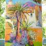 the artwork on the easel