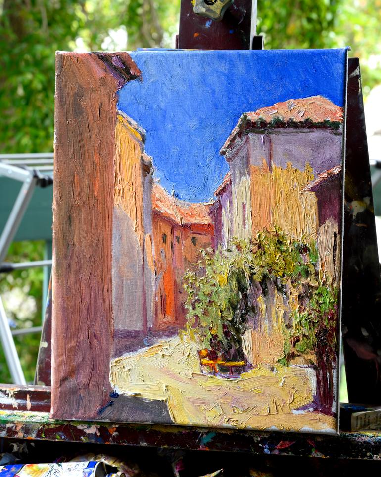 Original Expressionism Cities Painting by Suren Nersisyan