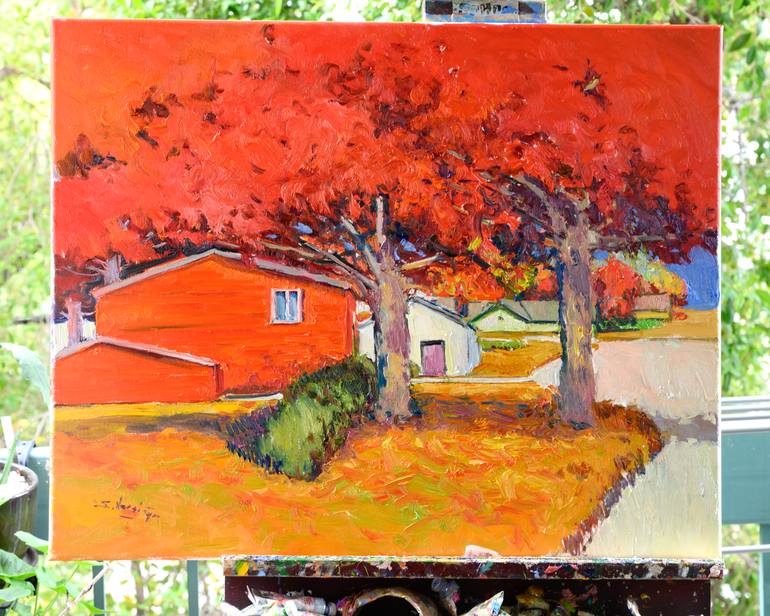 Original Expressionism Landscape Painting by Suren Nersisyan