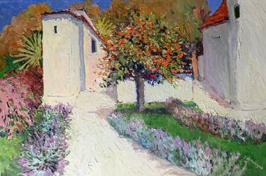 Garden with Lavender and Orange Tree thumb