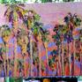the artwork in the studio on the easel