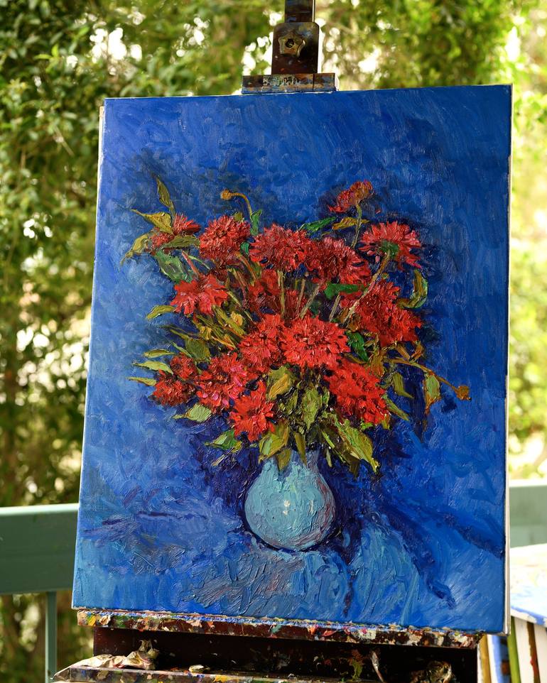 Original Expressionism Floral Painting by Suren Nersisyan
