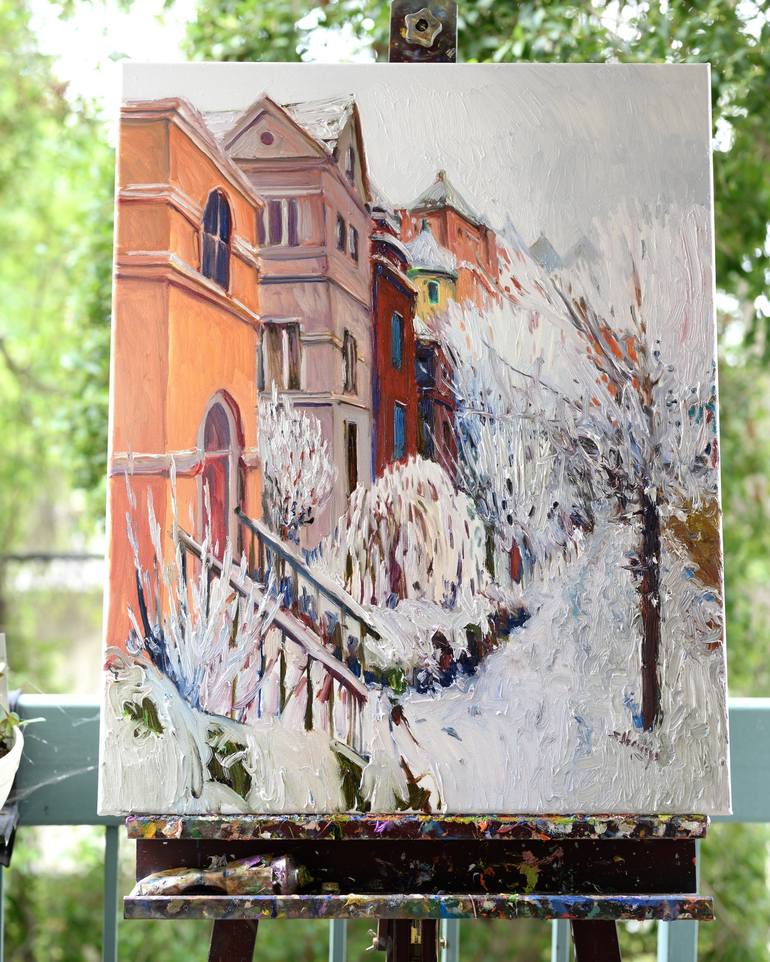 Original Impressionism Cities Painting by Suren Nersisyan