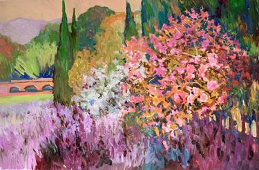 Print of Expressionism Floral Paintings by Suren Nersisyan