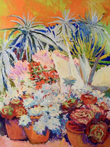 Original Expressionism Floral Paintings by Suren Nersisyan