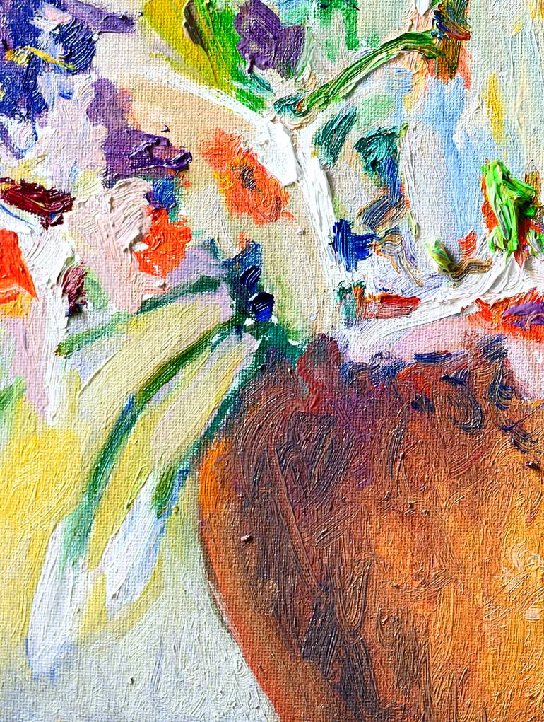 Original Impressionism Floral Painting by Suren Nersisyan