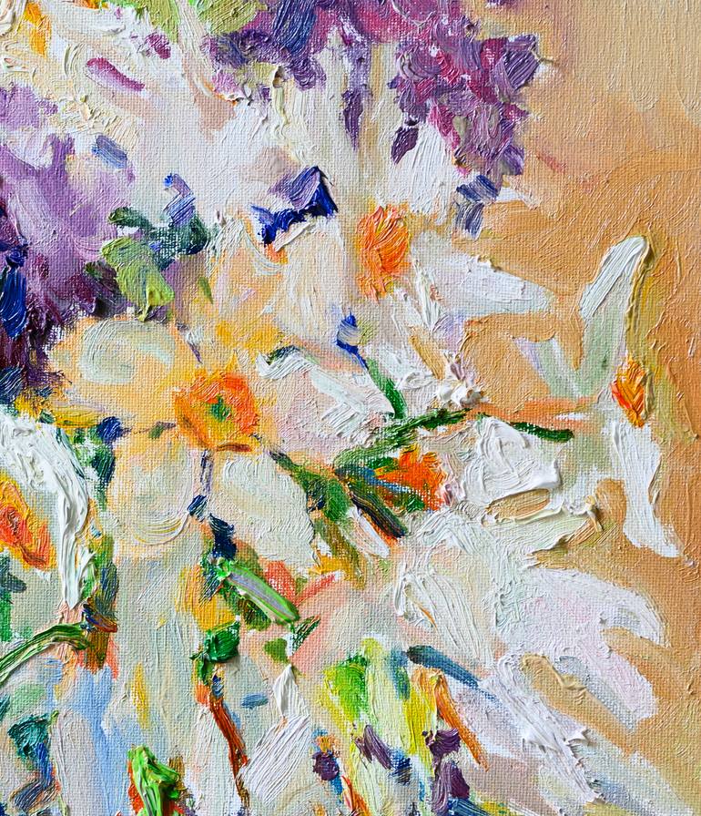 Original Impressionism Floral Painting by Suren Nersisyan