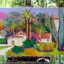 the artwork on the easel
