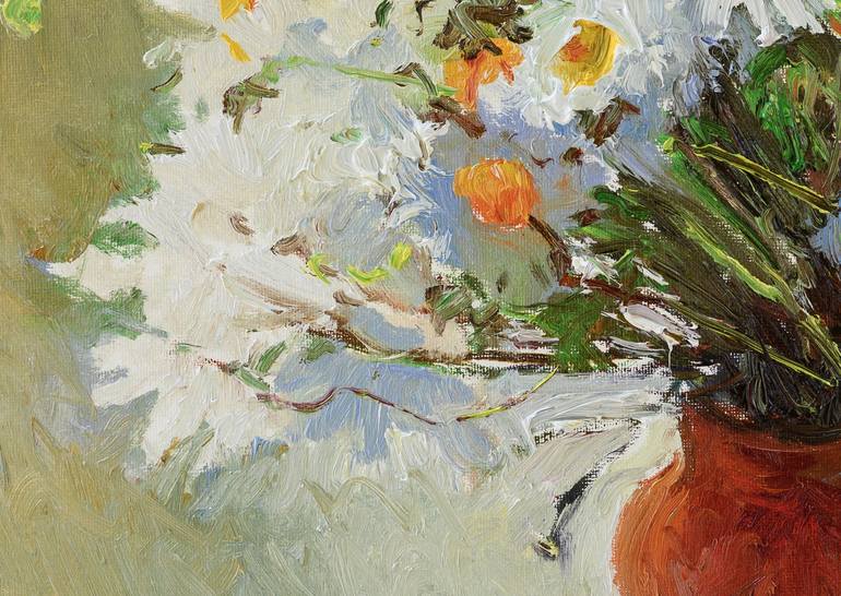 Original Impressionism Floral Painting by Suren Nersisyan