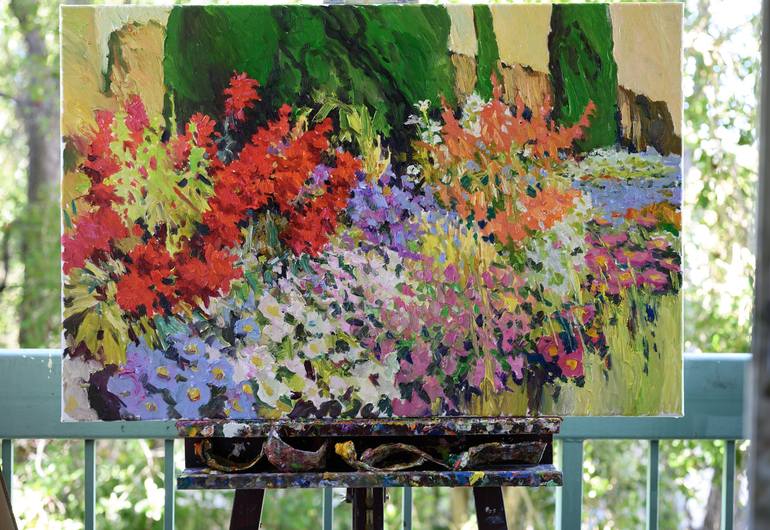 Original Floral Painting by Suren Nersisyan