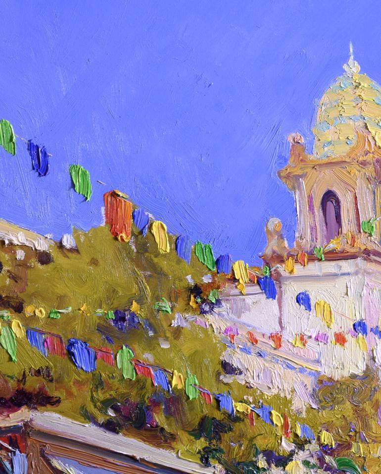 Original Impressionism Cities Painting by Suren Nersisyan