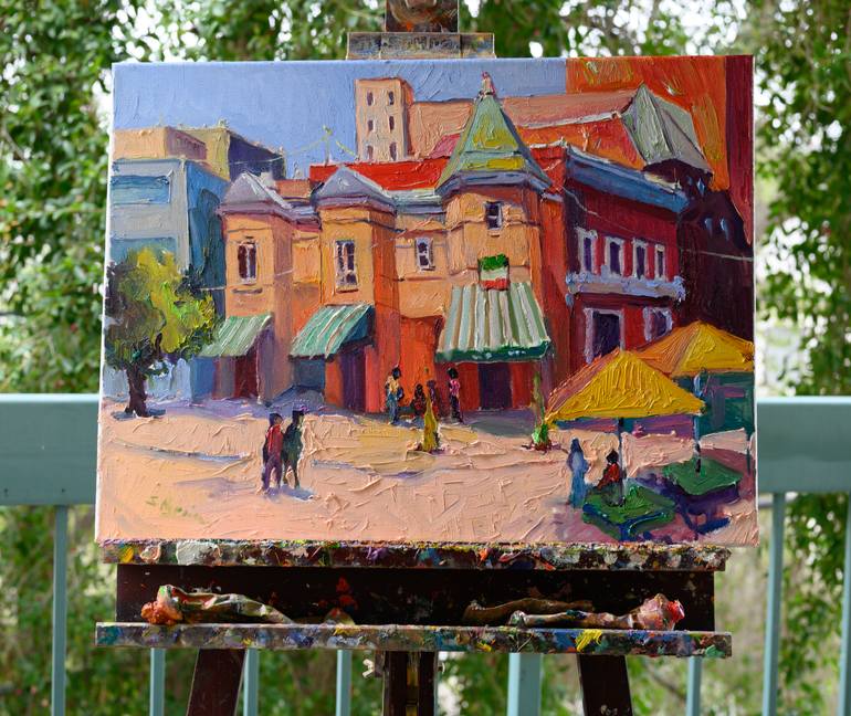 Original Expressionism Cities Painting by Suren Nersisyan