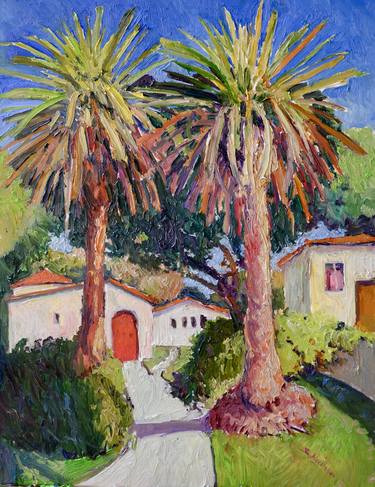 Two Palm Trees, Landscape from California thumb