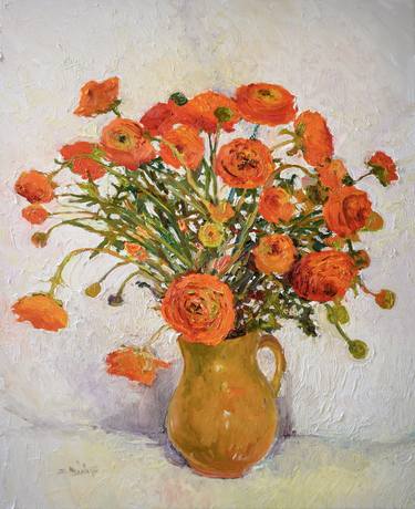 Print of Impressionism Floral Paintings by Suren Nersisyan