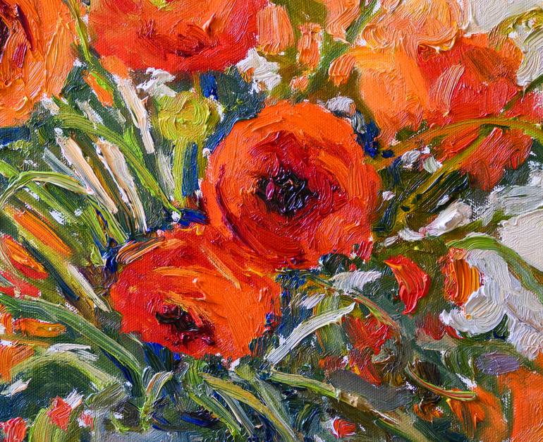 Original Expressionism Floral Painting by Suren Nersisyan