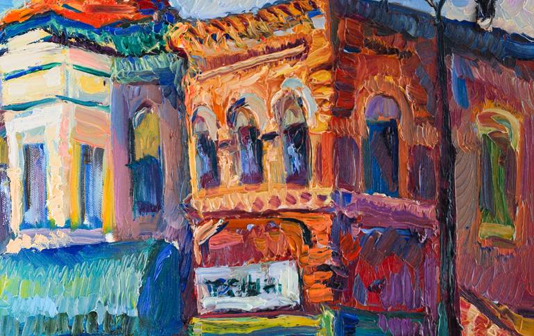 Original Expressionism Architecture Painting by Suren Nersisyan