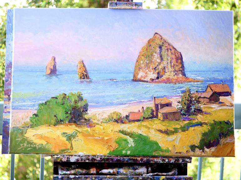 Original Impressionism Seascape Painting by Suren Nersisyan