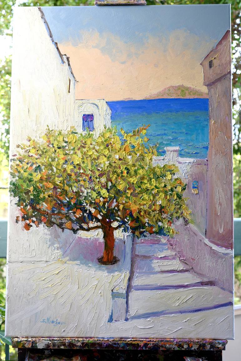 Original Post-impressionism Seascape Painting by Suren Nersisyan