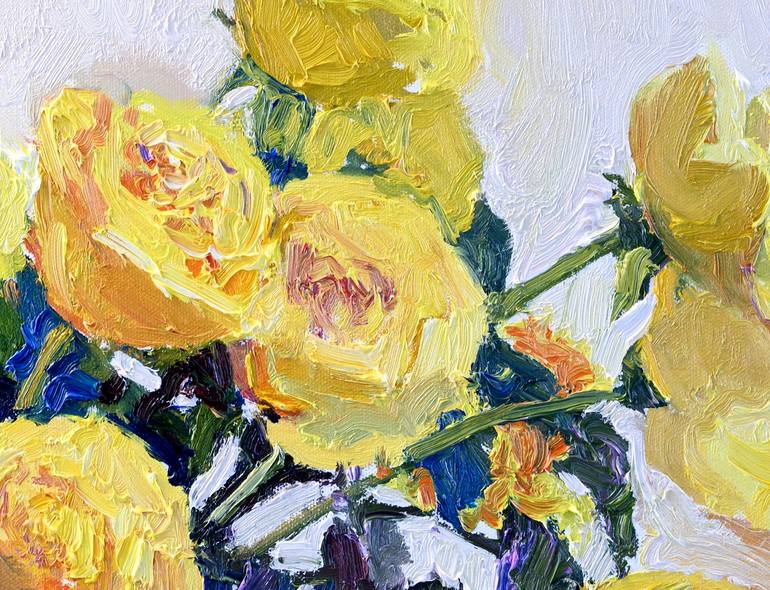 Original Impressionism Floral Painting by Suren Nersisyan