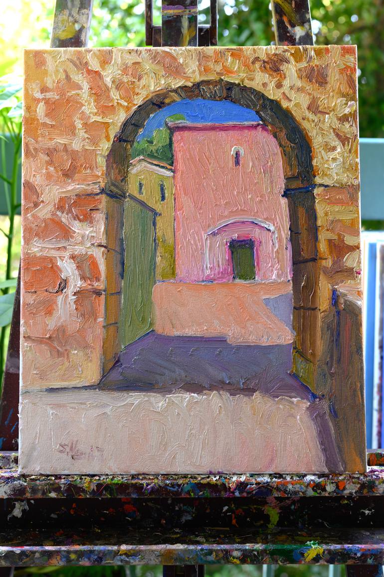 Original Impressionism Cities Painting by Suren Nersisyan