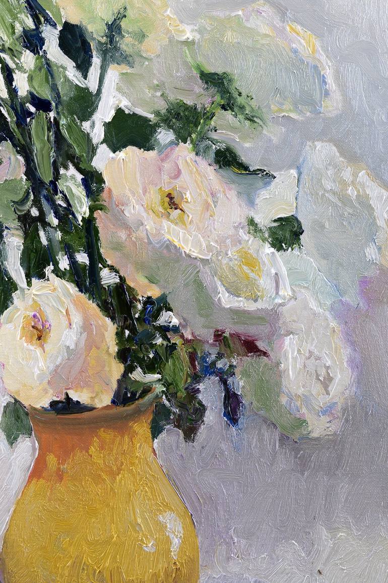 Original Impressionism Floral Painting by Suren Nersisyan